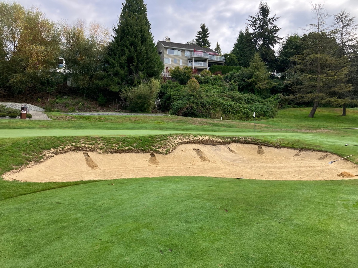 Collapsed bunker face before renovation